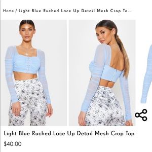 Baby Blue Crop Top
